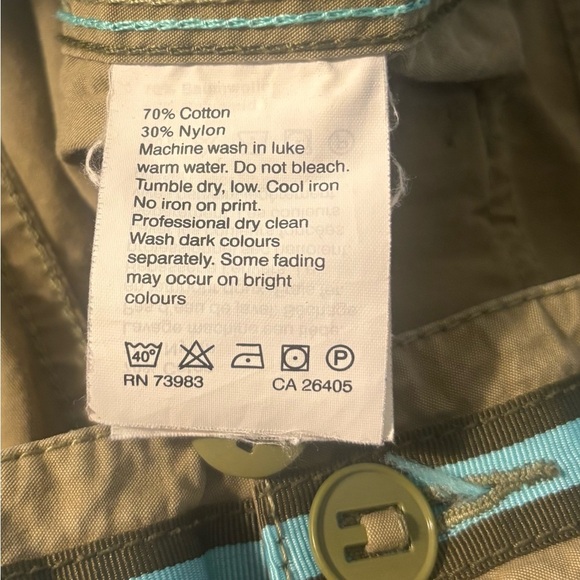 Helly Hansen Women’s Khaki Green Cargo Capri Pants/Shorts Size 30 EUC - Picture 5 of 9